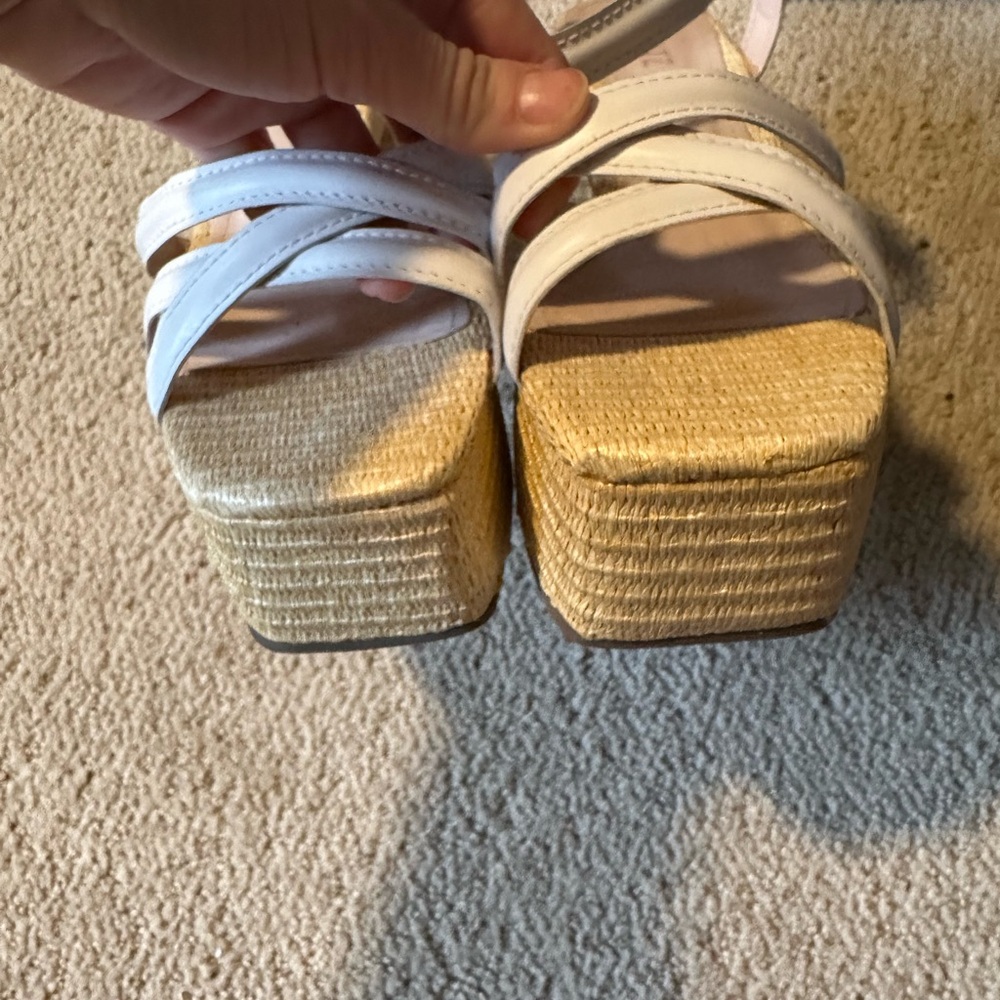 NWOT Schutz Stacie chunky raffia heels - Picture 4 of 6